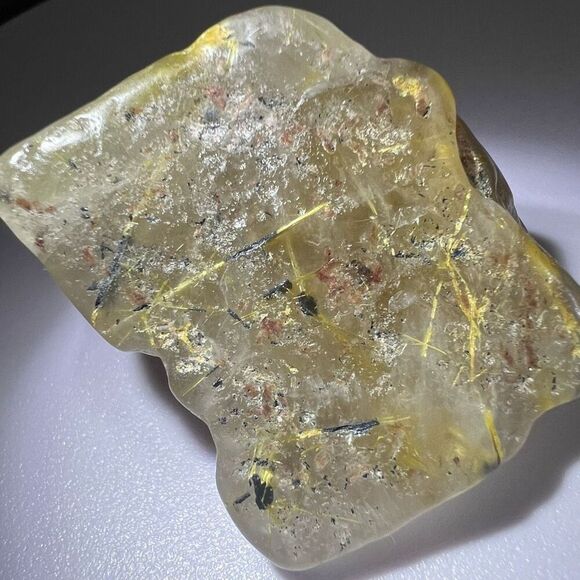 Golden Rutilated Quartz‎ Crystal Freeform (#9) - Picture 3 of 11